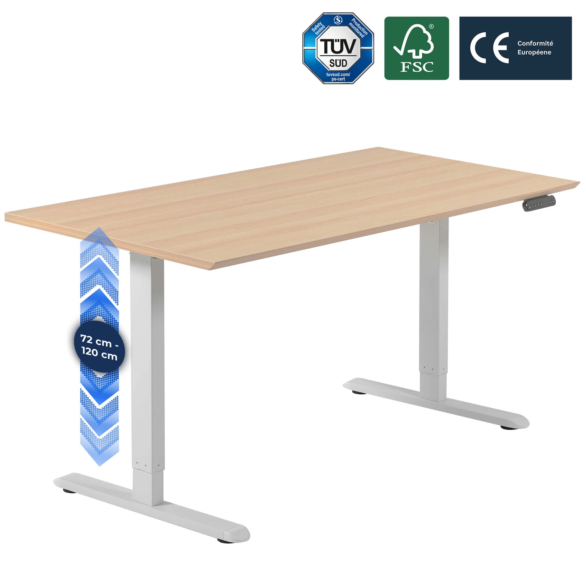 Bureau FlexFrame zit/sta 200x90cm hoogte elektrisch verstelbaar - Wit Bureau FlexFrame zit/sta 200x90cm hoogte elektrisch verstelbaar - Wit
