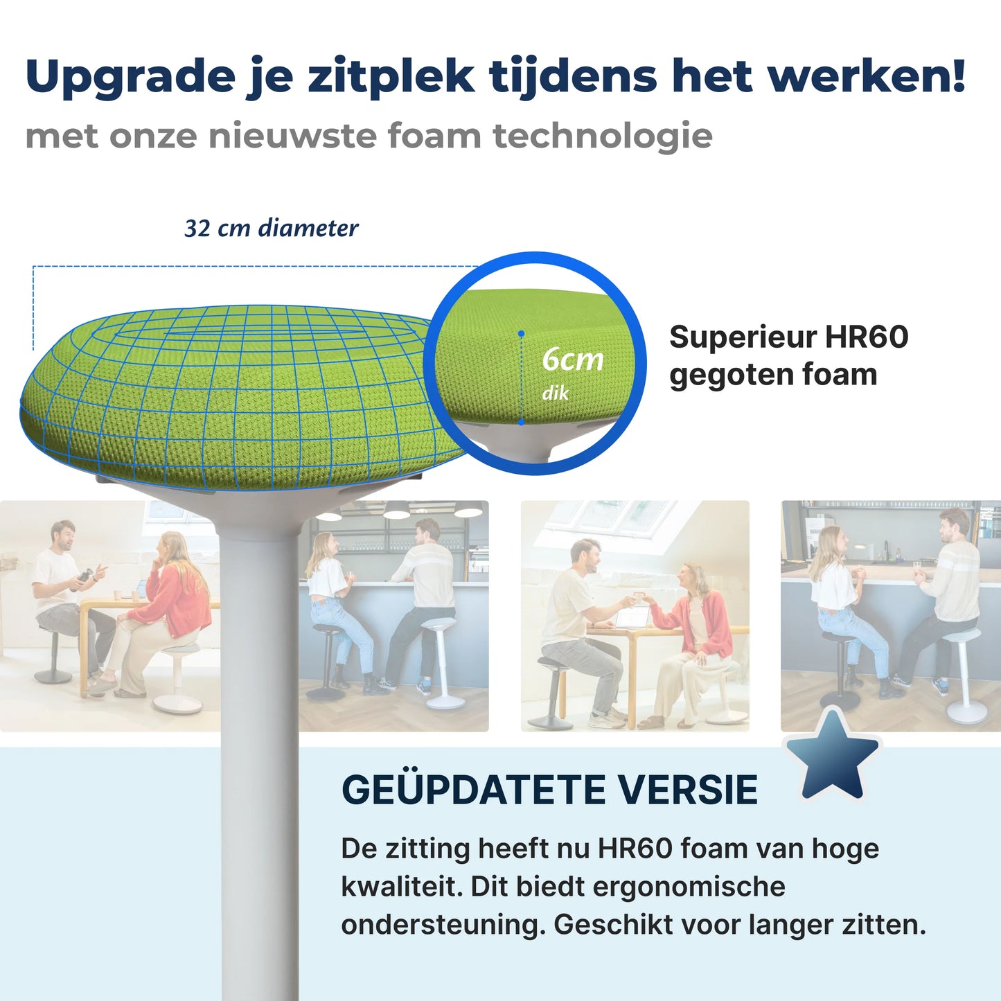 Ergonomische Wiebelkruk Kantoor