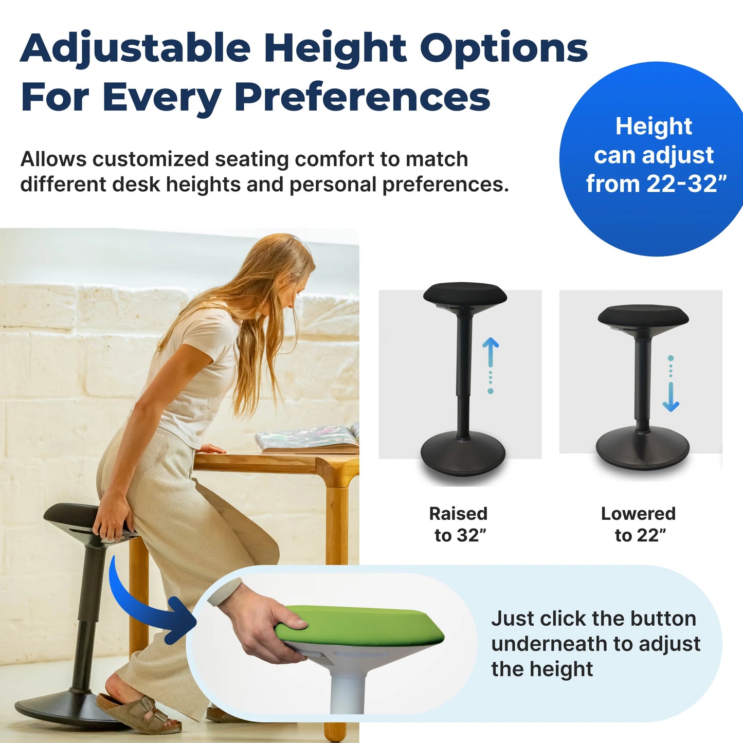 Ergonomische Wiebelkruk Kantoor