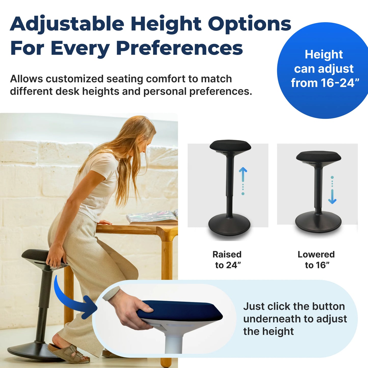 Ergonomische Wiebelkruk Kantoor