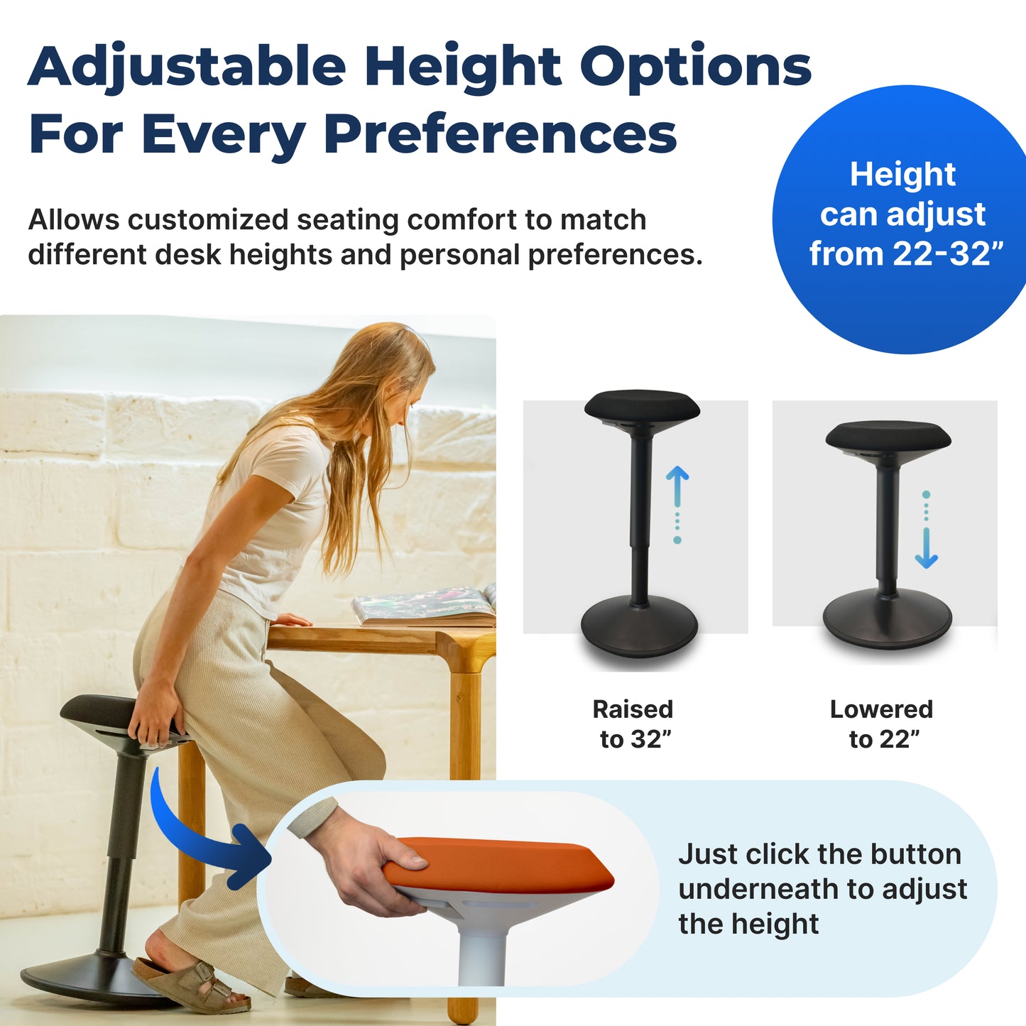 Ergonomische Wiebelkruk Kantoor