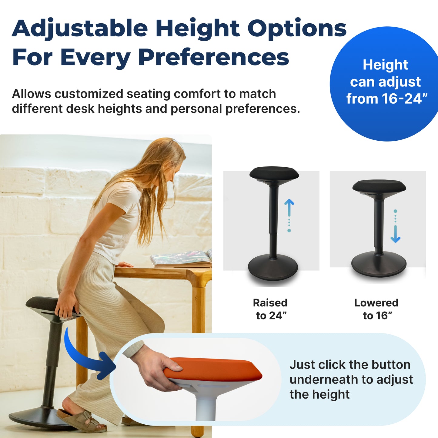 Ergonomische Wiebelkruk Kantoor